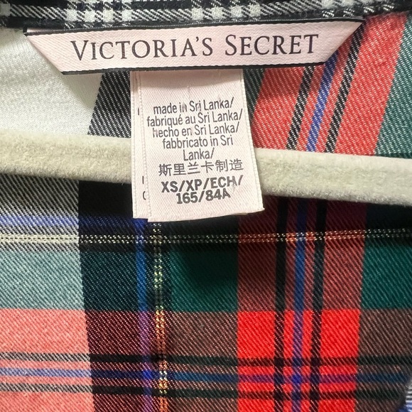 Victorias Secret LOVE Rhinestone Plaid Pajamas Romper - Picture 7 of 9